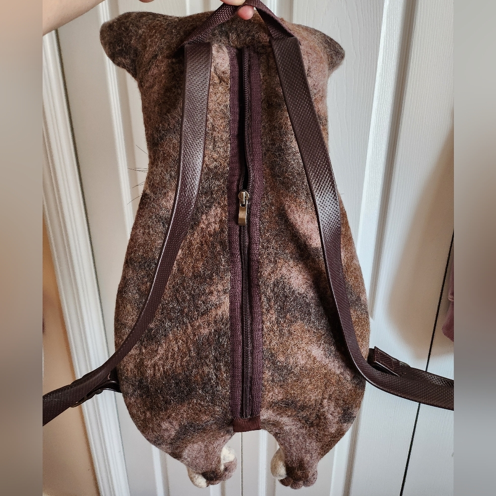Wool Felted Handmade Backpack - Picture 2 of 4